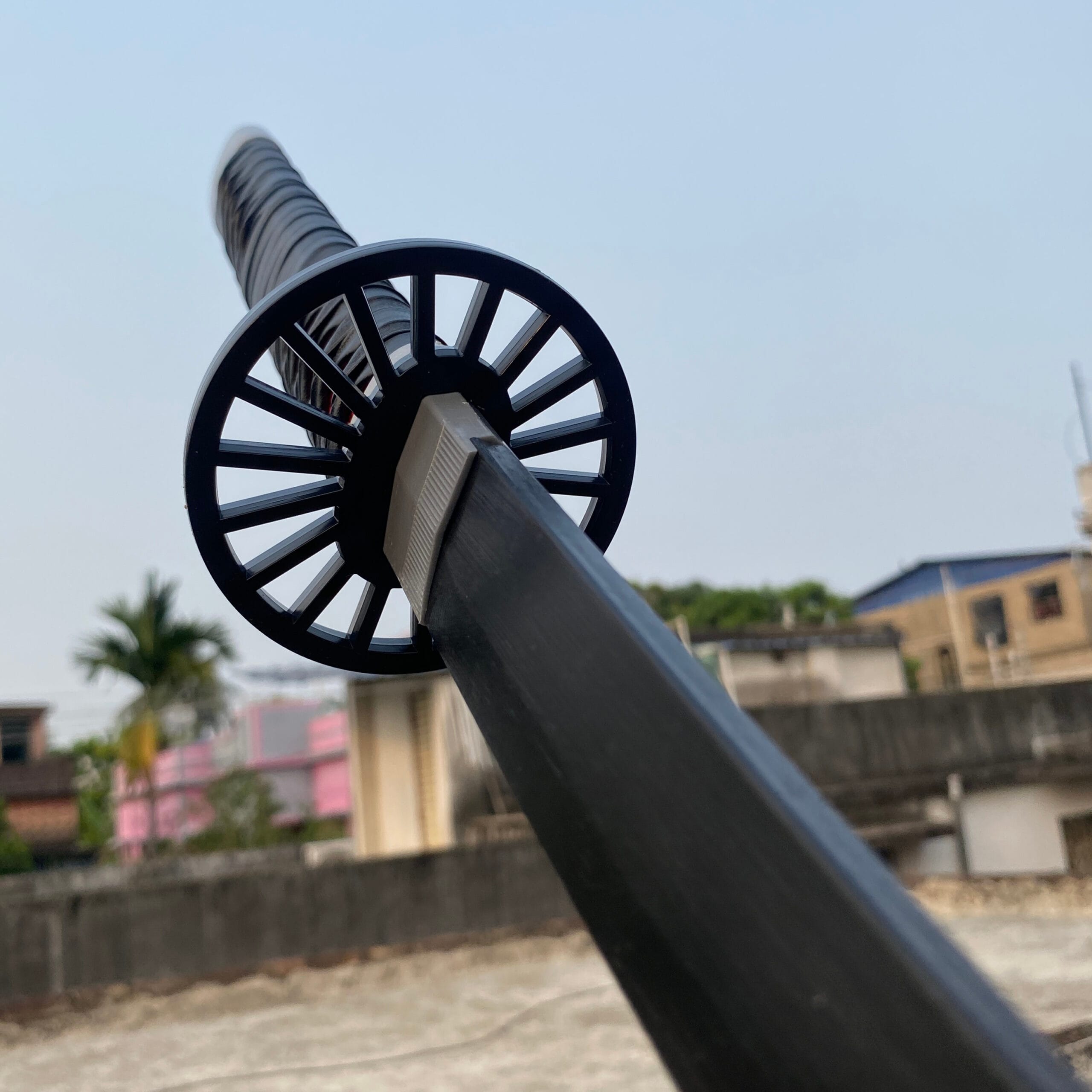 Demon Slayer Tanjiro Black Cosplay Replica Premium Life Size Wooden Katana [104 CM] || DEMON SLAYER