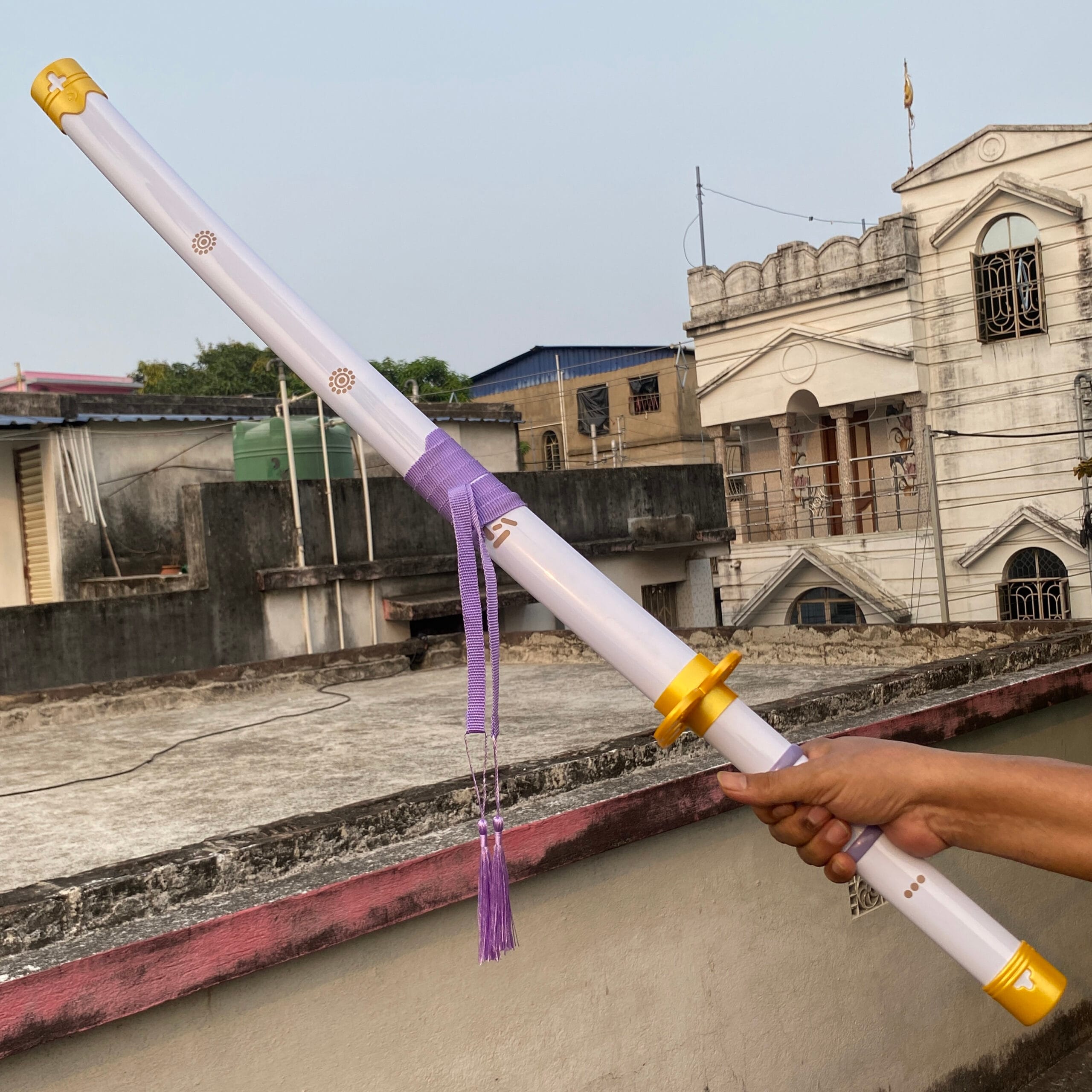 One Piece Rorono Zoro White Enma Cosplay Replica Premium Life Size Wooden Katana [104 CM] || ONE PIECE