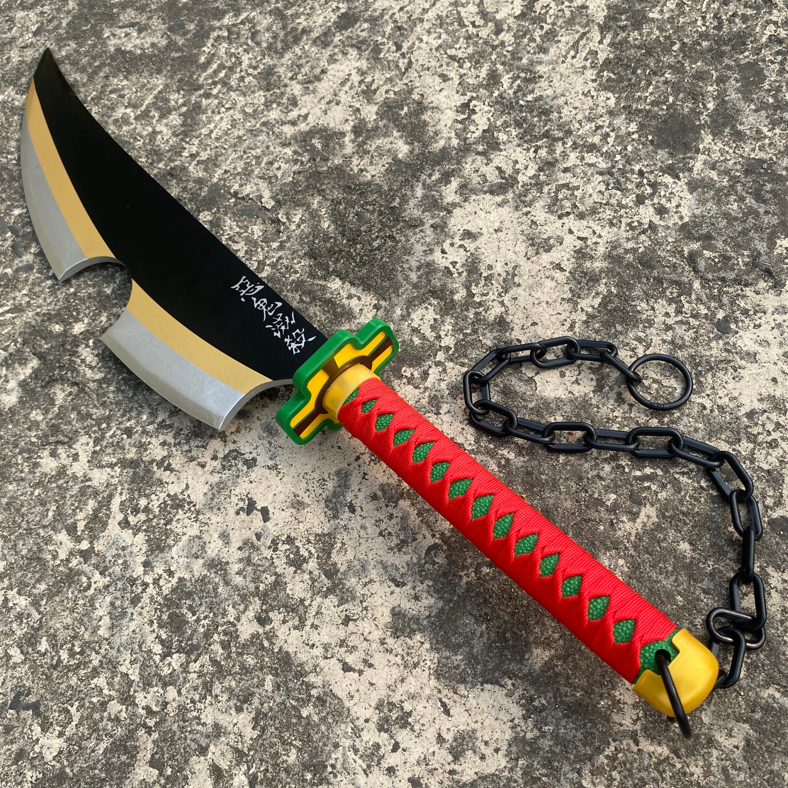 Demon Slayer Tengen Uzui Cosplay Replica Premium Life Size Wooden Katana [104 CM] || DEMON SLAYER