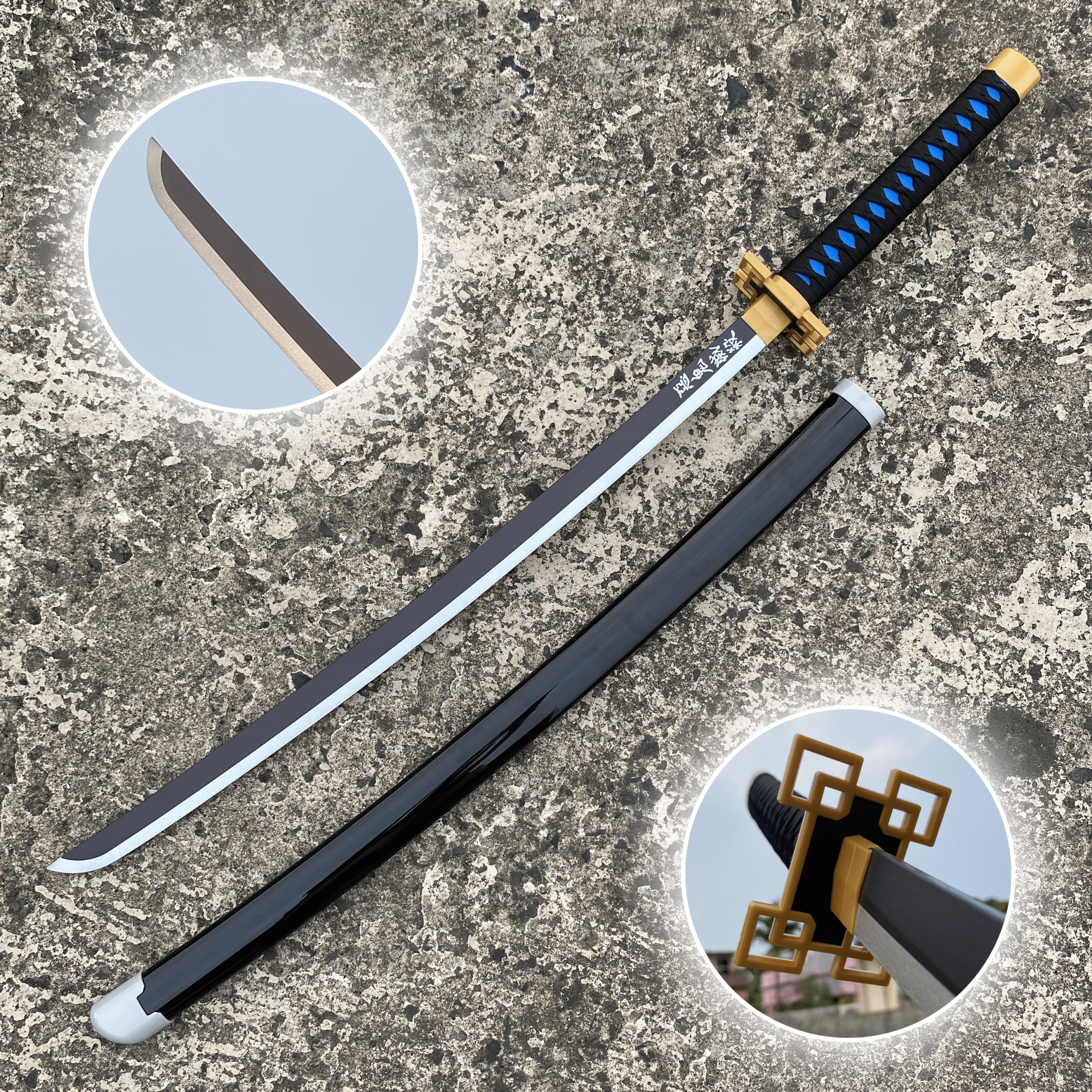 Demon Slayer Muichiro Tokito Cosplay Replica Premium Life Size Wooden Katana [104 CM] || DEMON SLAYER