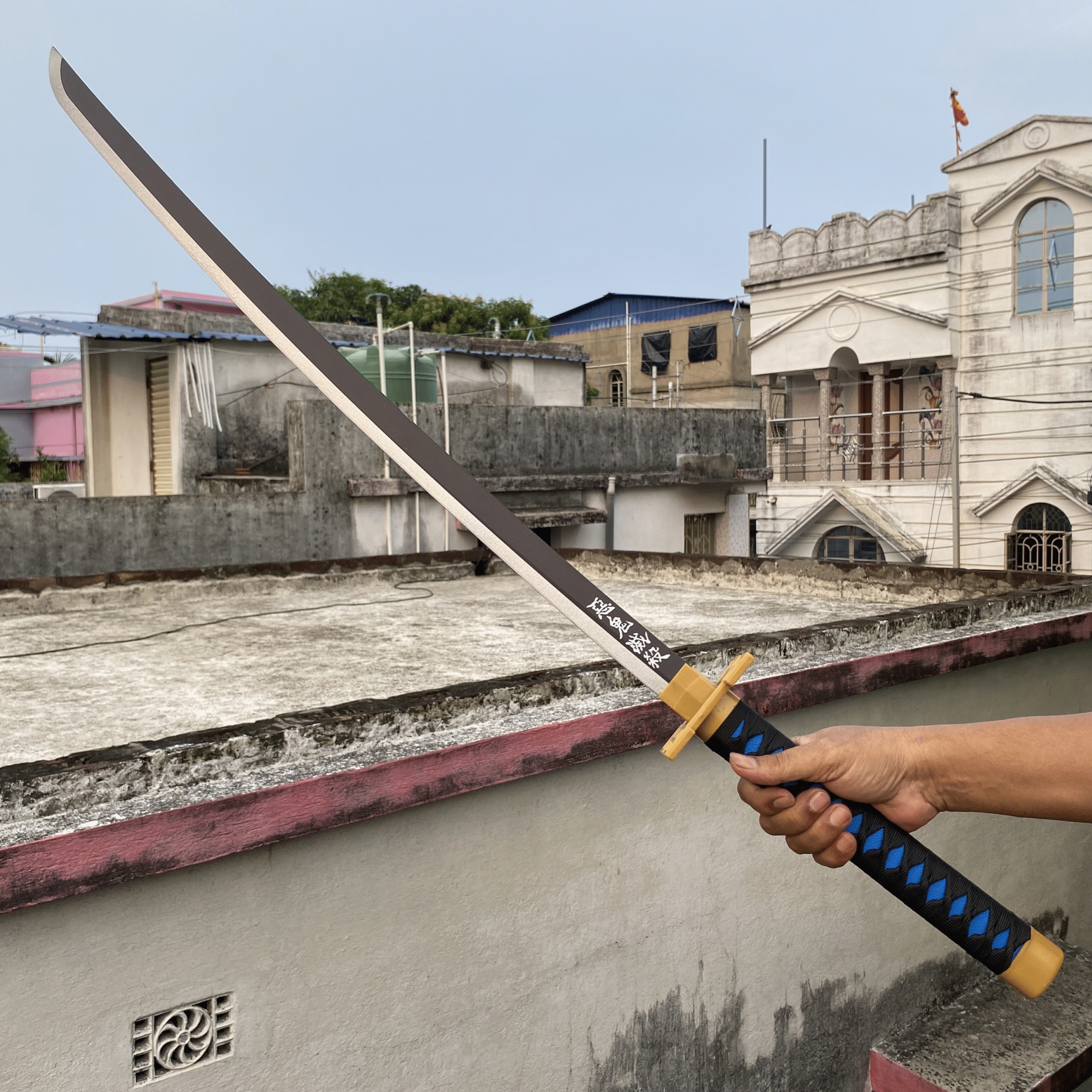 Demon Slayer Muichiro Tokito Cosplay Replica Premium Life Size Wooden Katana [104 CM] || DEMON SLAYER