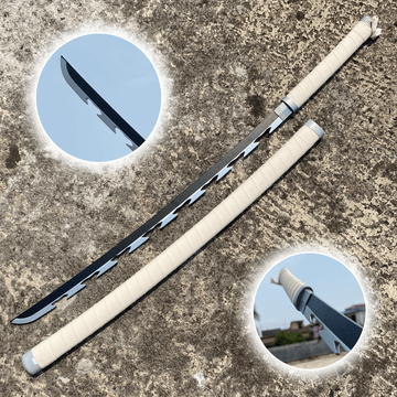 Demon Slayer Inosuke Hashibira Cosplay Replica Premium Life Size Wooden Katana [104 CM] || DEMON SLAYER