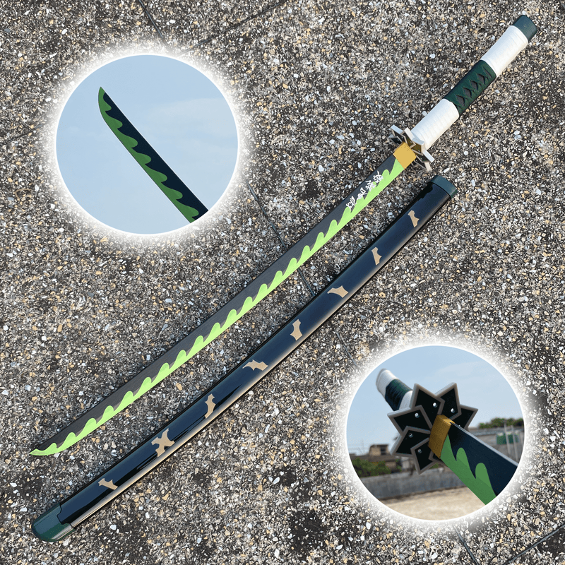 Demon Slayer Sanemi Shinazugawa Cosplay Replica Premium Life Size Wooden Katana [104 CM] || DEMON SLAYER