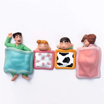 Crayon Shin-chan Sleeping Family Set of 4 Action Figure || SHINCHAN