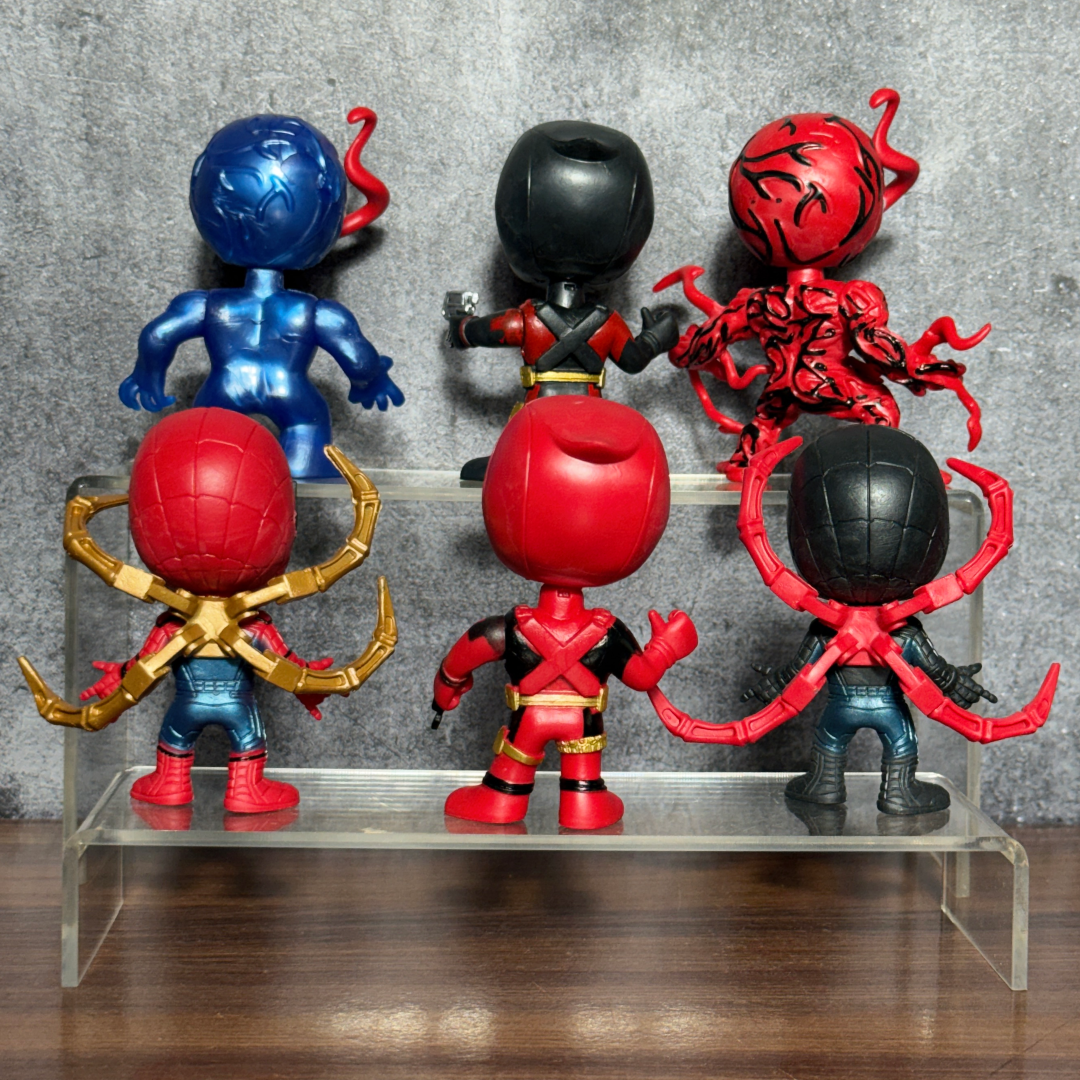 Spider-Man & Deadpool Multiverse Mini Figure Set – 6 PCS Collectible Superhero Figures || Premium PVC Collection || MARVEL
