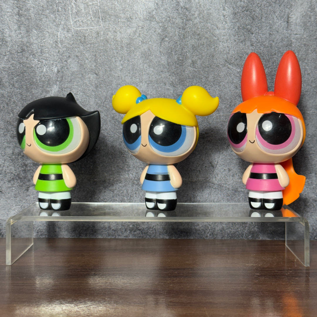 Powerpuff Girls Collectible Figure Set Of 3 PCS || Blossom, Bubbles & Buttercup Mini Action Figures || POWERPUFF GIRLS