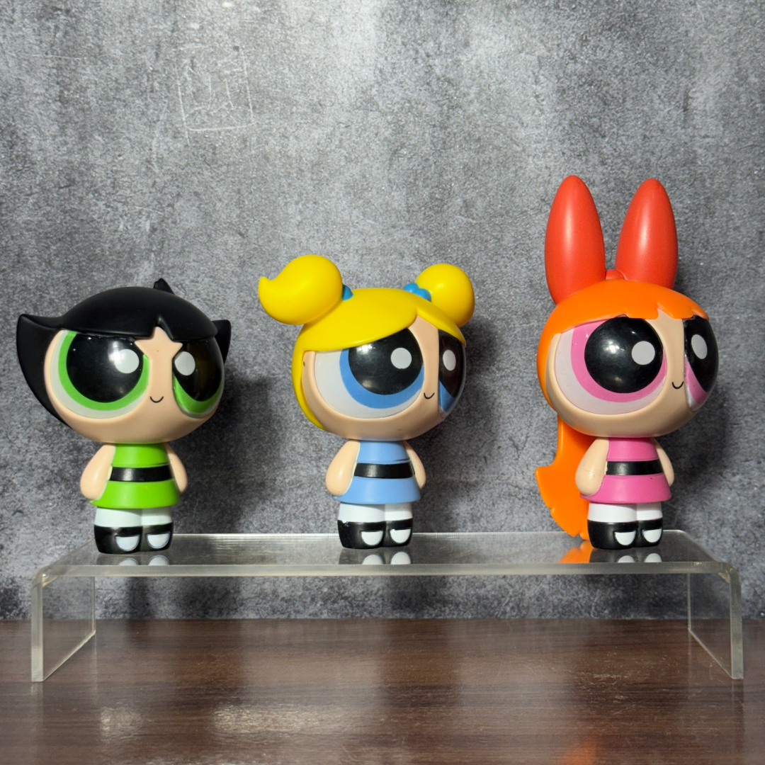 Powerpuff Girls Collectible Figure Set Of 3 PCS || Blossom, Bubbles & Buttercup Mini Action Figures || POWERPUFF GIRLS