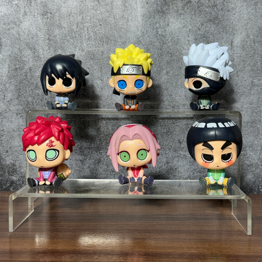 Naruto Chibi Sitting Figures 6-Piece Set - Naruto, Sasuke, Kakashi, Sakura, Gaara, Rock Lee Mini Action Figures || NARUTO