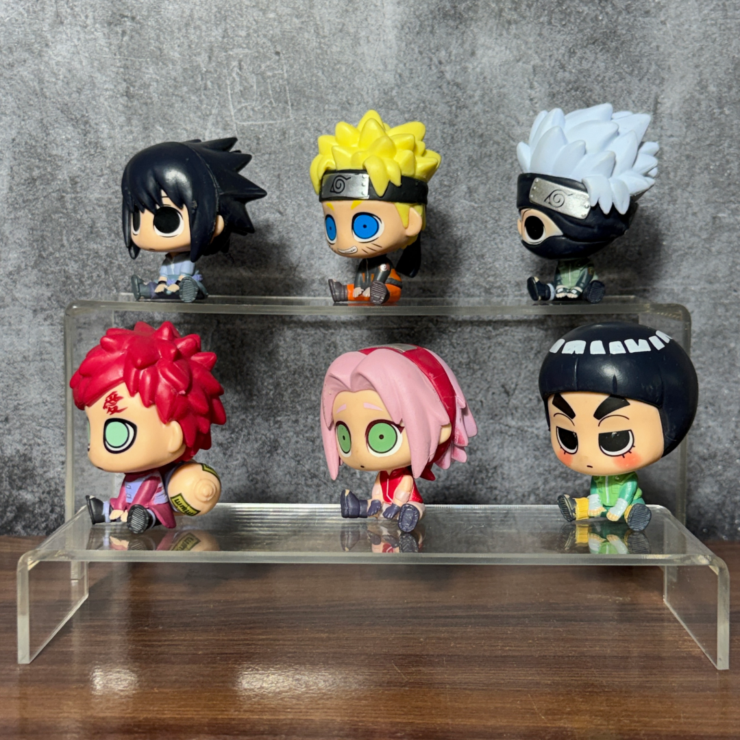 Naruto Chibi Sitting Figures 6-Piece Set - Naruto, Sasuke, Kakashi, Sakura, Gaara, Rock Lee Mini Action Figures || NARUTO