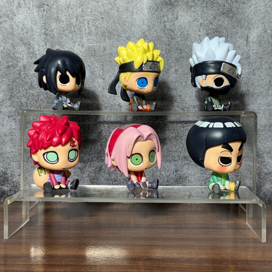 Naruto Chibi Sitting Figures 6-Piece Set - Naruto, Sasuke, Kakashi, Sakura, Gaara, Rock Lee Mini Action Figures || NARUTO