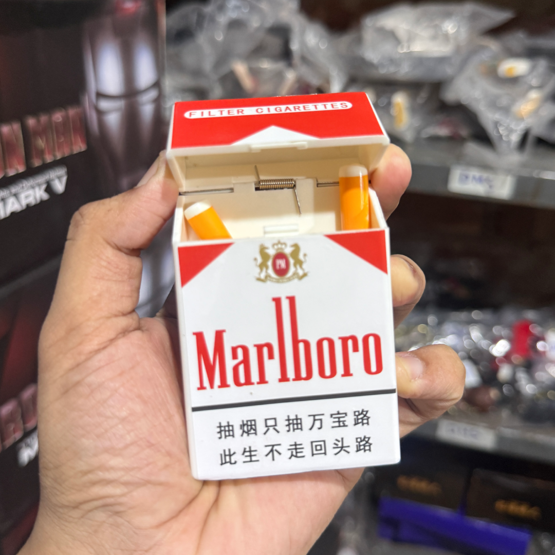 Vintage Marlboro-Style Novelty Bubble Blower Cigarette + Box || Fun Retro Stress Relief Toy || Trending Item