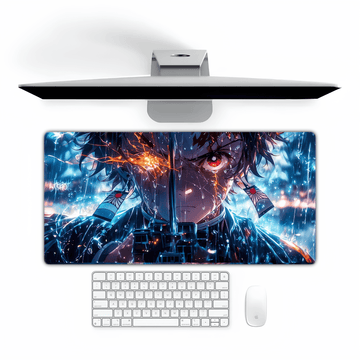 Demon Slayer Anime Tanjiro Desk Mat Extra Large (23x11x3) Printed Anime Deskmat || DEMON SLAYER