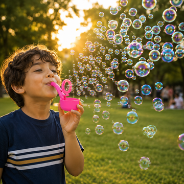 Bubble Sigar Maker | Reusable Bubble Blower with Bubble Solution | Fun Outdoor Party Toy | Black, White & Pink