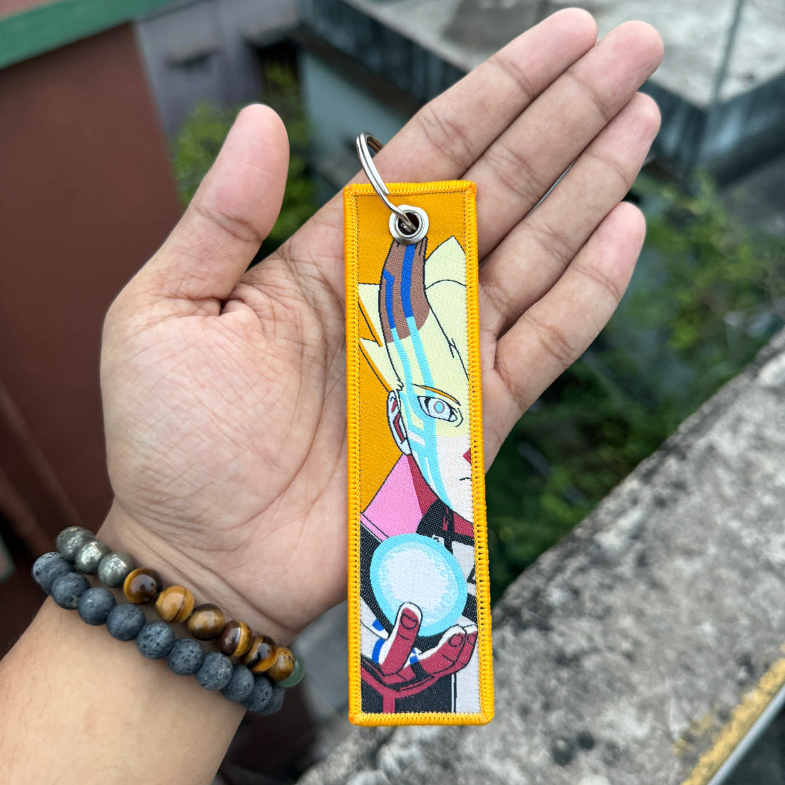 Naruto Boruto Uzumaki Embroidered Fabric Keychain || Premium Anime Bag Tag & Keyring || NARUTO