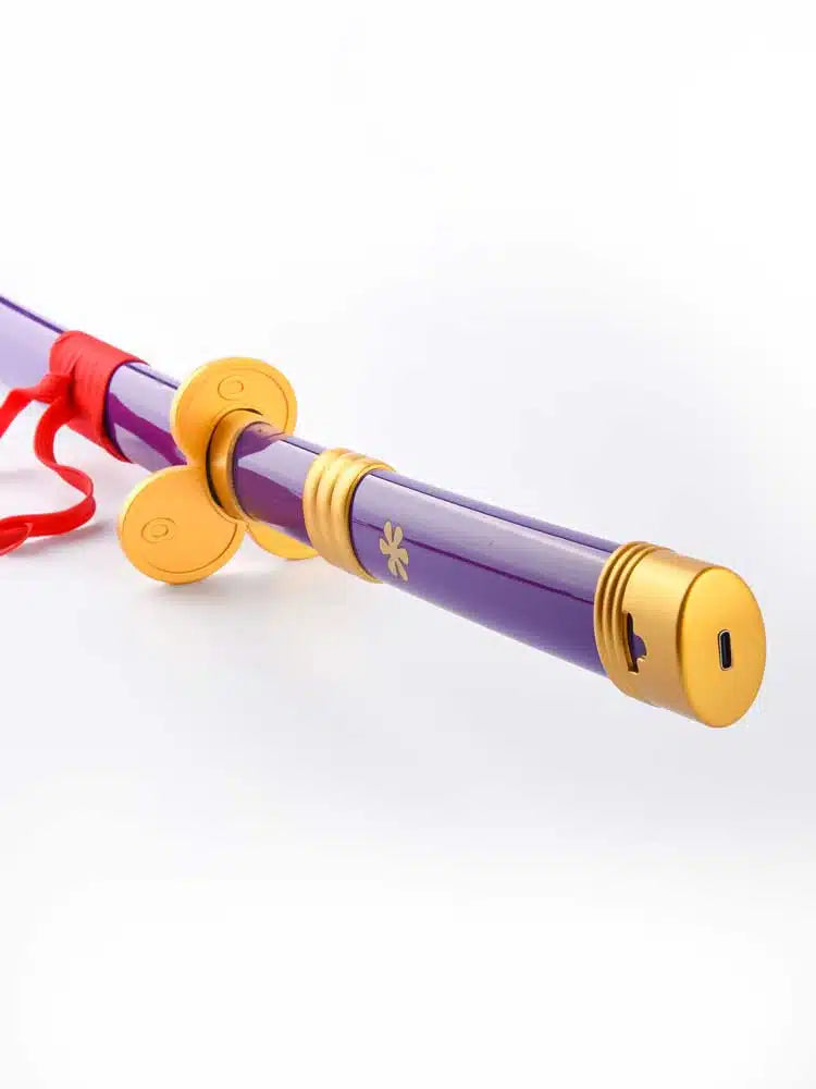 *LED* One Piece Rorono Zoro Yama Enma Purple Cosplay Replica Premium Life Size Led Wooden Katana [104 CM] || ONE PIECE