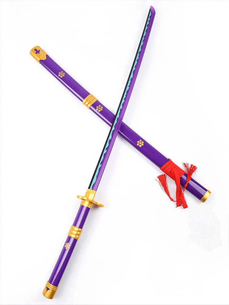 *LED* One Piece Rorono Zoro Yama Enma Purple Cosplay Replica Premium Life Size Led Wooden Katana [104 CM] || ONE PIECE