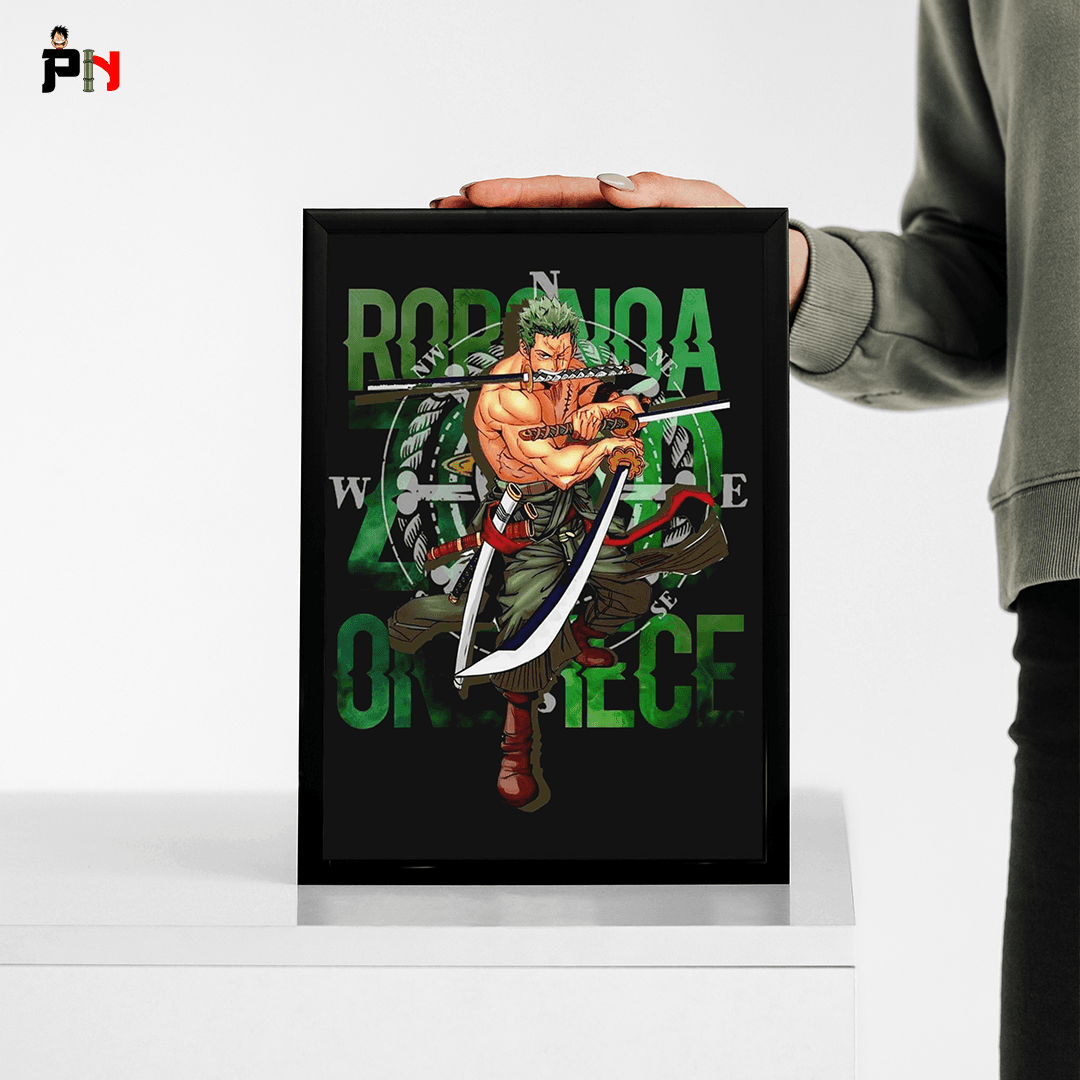 One Pice Roronoa Zoro Anime Frame [ 11.7x8.3 INCHES ] || ONE PIECE