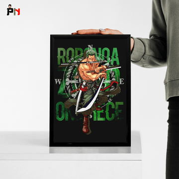 One Pice Roronoa Zoro Anime Frame [ 11.7x8.3 INCHES ] || ONE PIECE