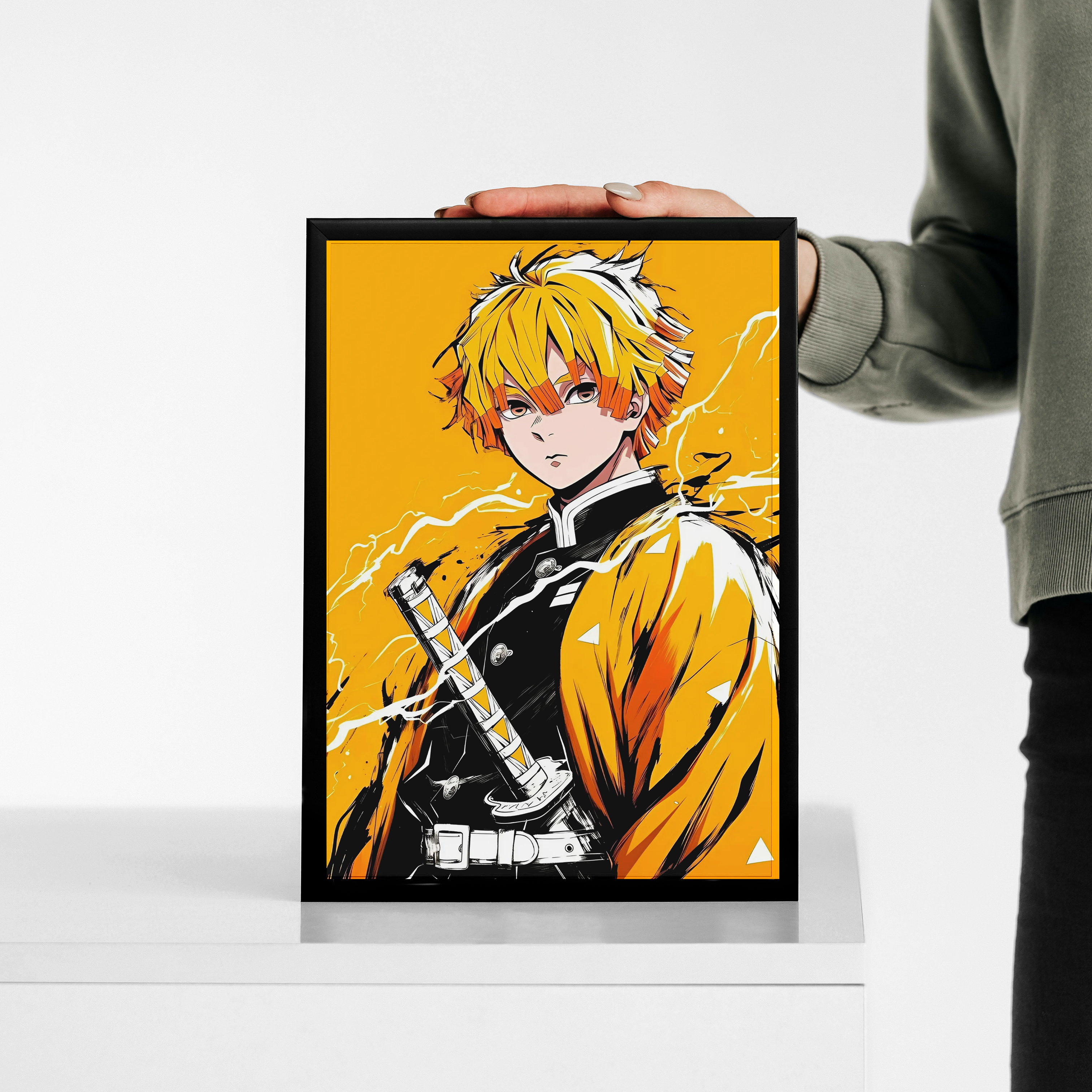 Zenitsu Agatsuma Anime Frame [ 11.7x8.3 INCHES ] || DEMON SLAYER