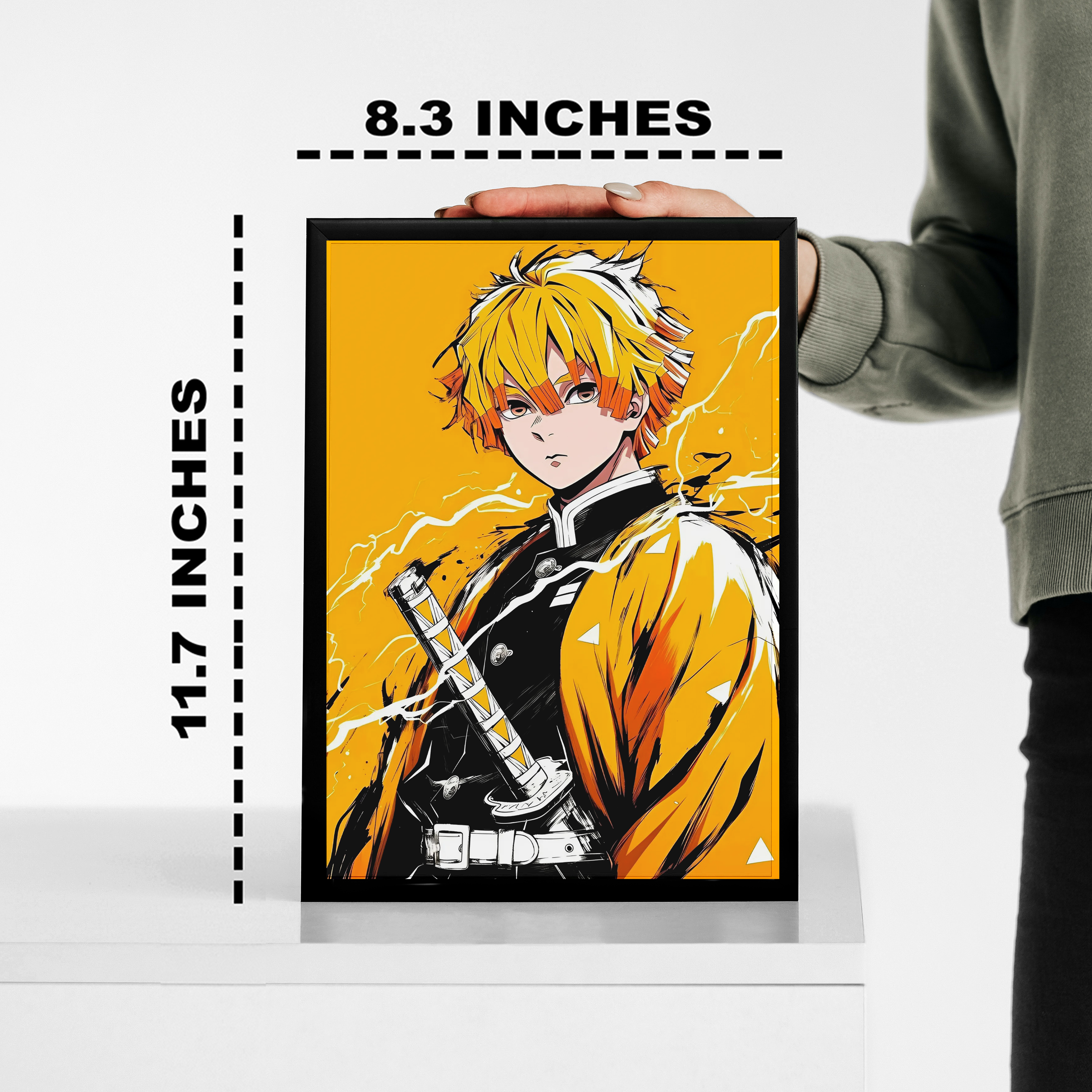 Zenitsu Agatsuma Anime Frame [ 11.7x8.3 INCHES ] || DEMON SLAYER