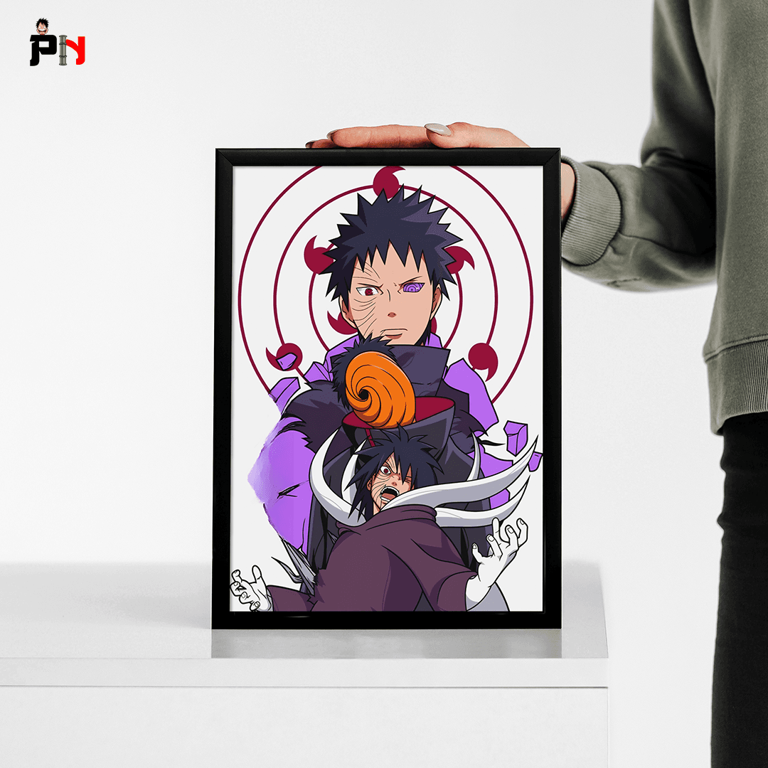 Naruto Itachi x Madara x Obito Anime Frame [11.7x8.3 [ 11.7x8.3 INCHES ] || NARUTO