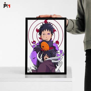 Naruto Itachi x Madara x Obito Anime Frame [11.7x8.3 [ 11.7x8.3 INCHES ] || NARUTO