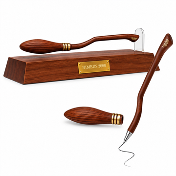 Harry Potter Levitating Broom Pen with Wooden Display Stand
