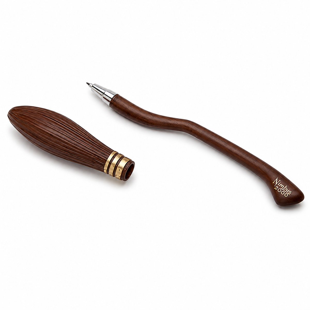 Harry Potter Levitating Broom Pen with Wooden Display Stand