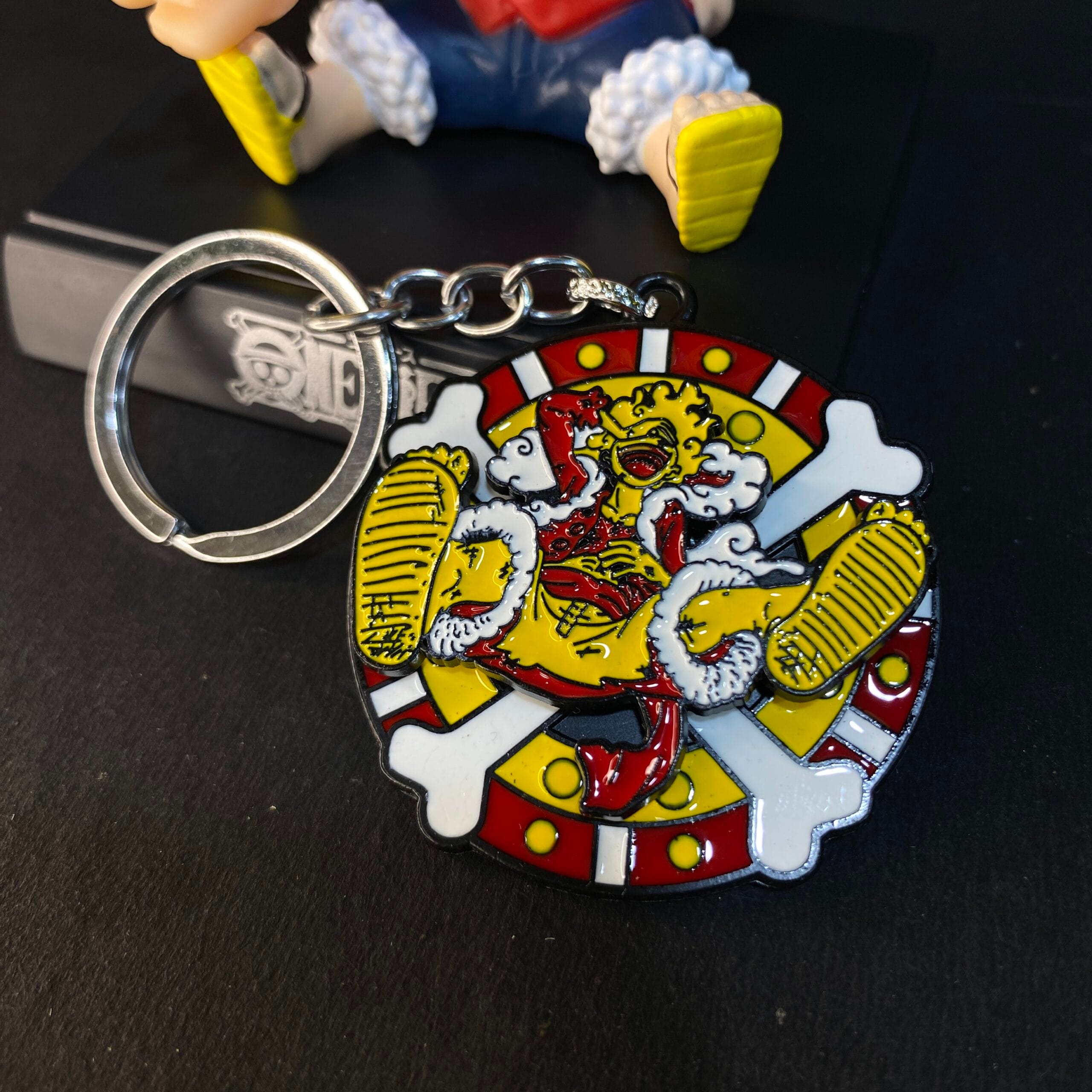 Monkey D.Luffy Gear 5 Rotating Spiner Metal Keychain Keyring || ONE PIECE