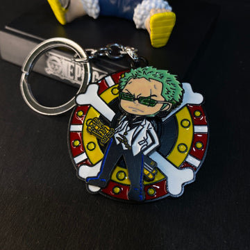 Roronoa Zoro Rotating Spiner Metal Keychain Keyring || ONE PIECE
