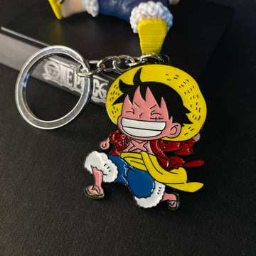 Monkey D.Luffy Smile Face Metal Keychain Keyring || ONE PIECE