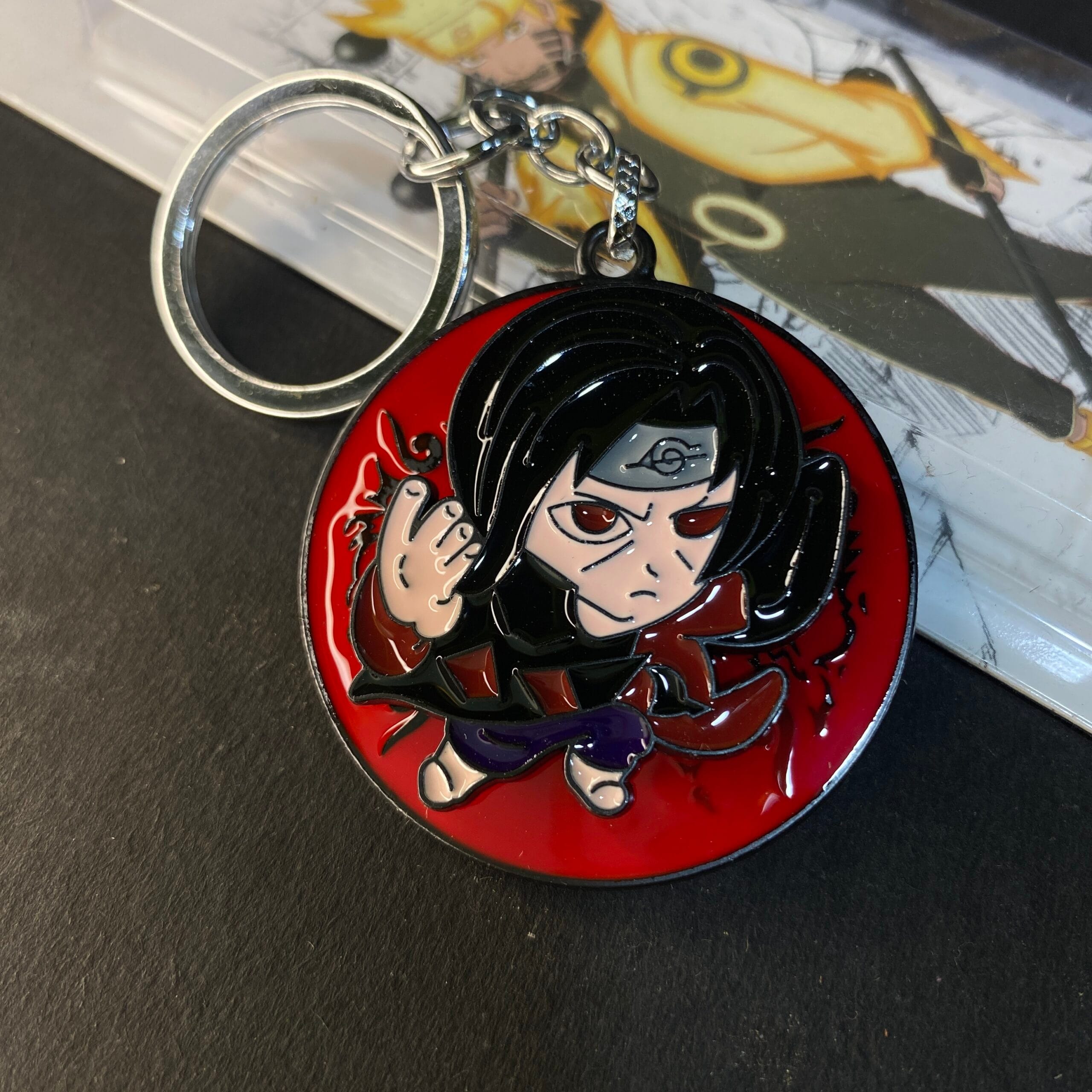 Naruto Itachi Rotating Spiner Metal Keychain Keyring || NARUTO