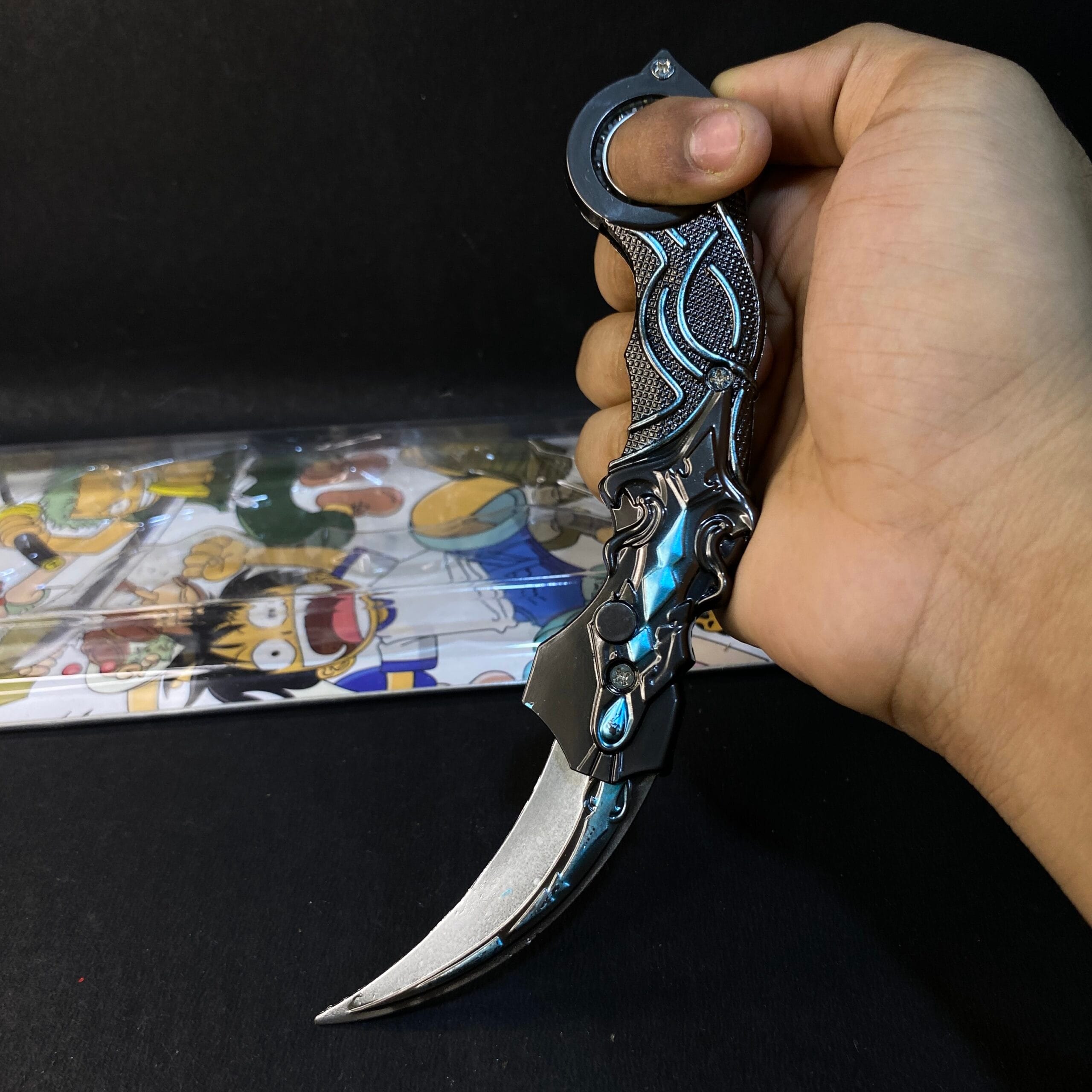 ANIME LIMITED EDITION FOLDABLE ROTATED KARAMBIT [18 CM] WEAPON MODEL 2 || KARAMBIT