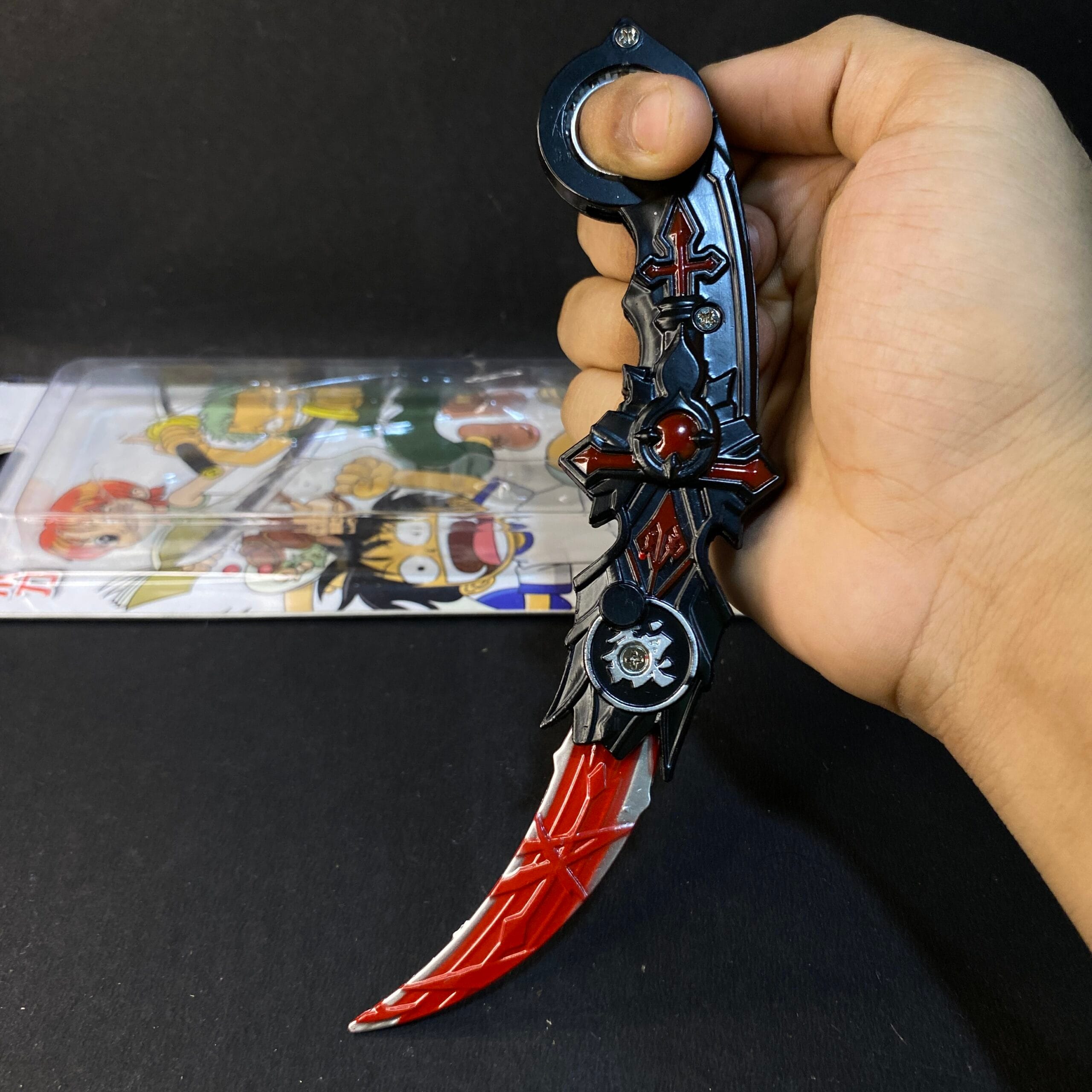 ANIME LIMITED EDITION FOLDABLE ROTATED KARAMBIT [18 CM] WEAPON MODEL 3 || KARAMBIT