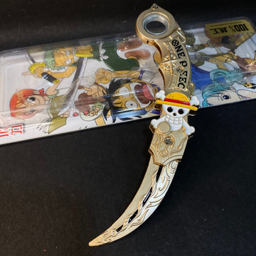 ONE PICE LIMITED EDITION FOLDABLE ROTATED ANIME KARAMBIT [18 CM] WEAPON MODEL 1 || KARAMBIT