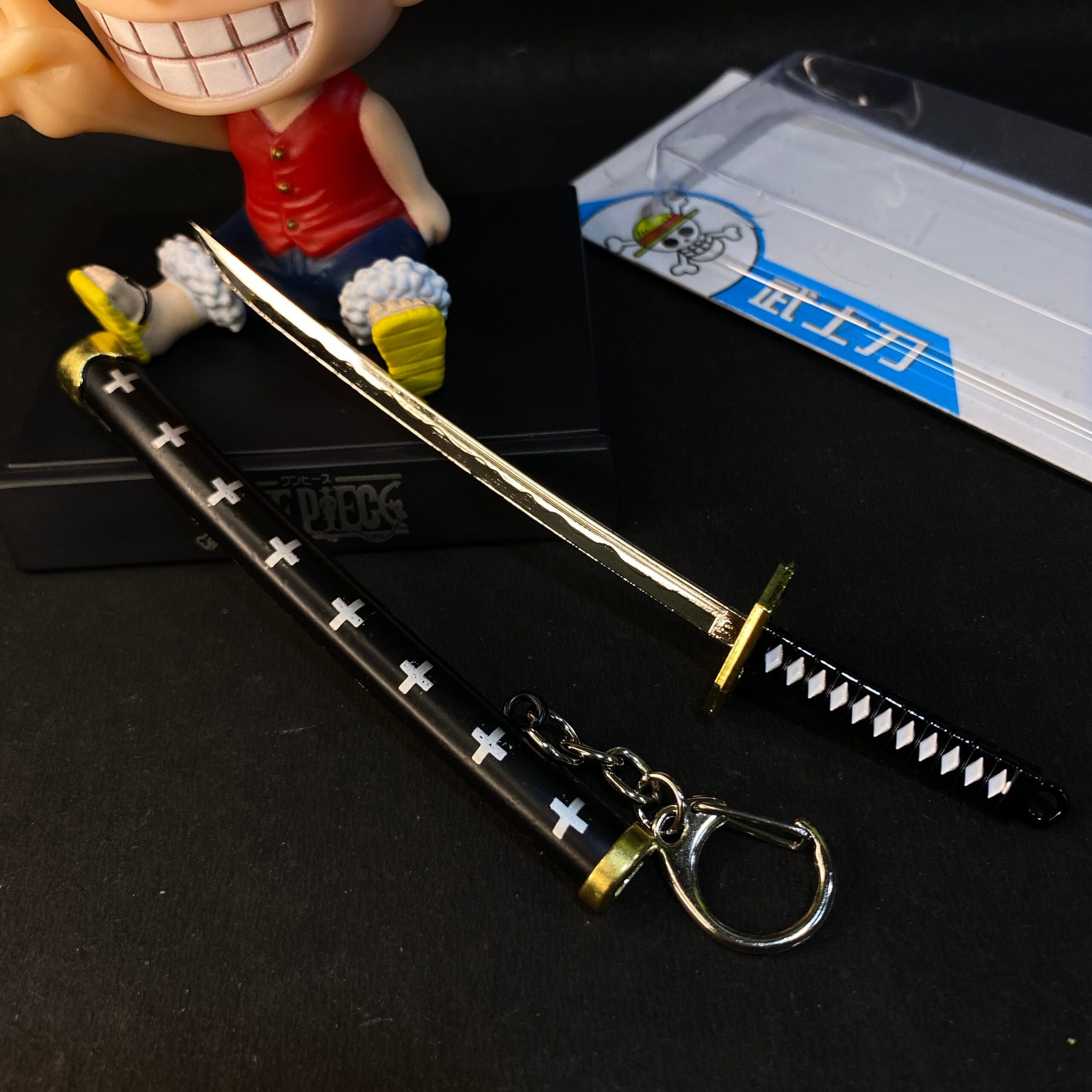 Black Metal Katana Keychains [16 CM] Keychain Keyring Model 3 || KATANA KEYCHAIN