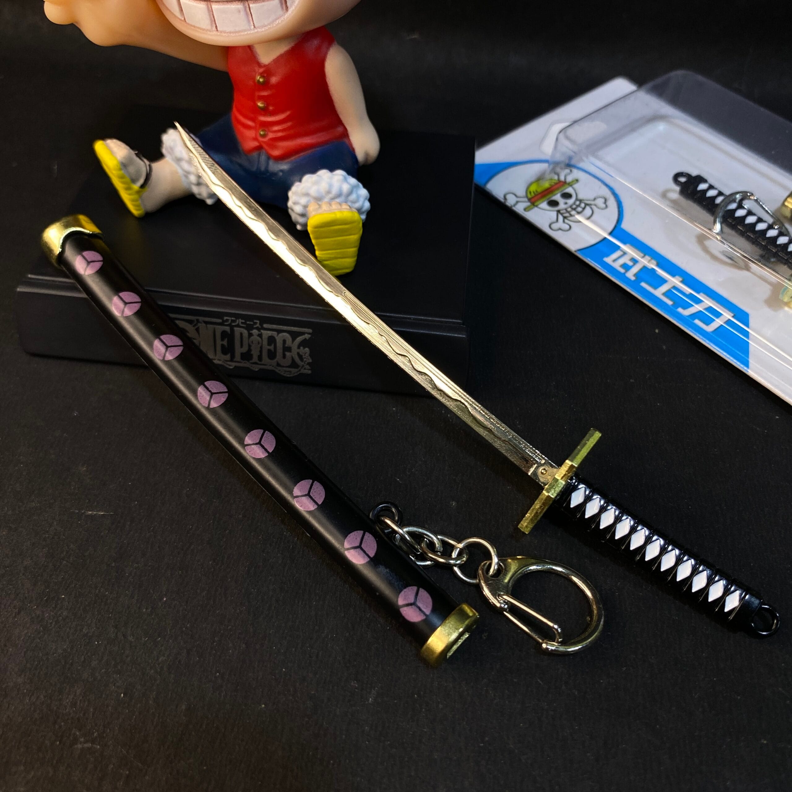 Black Metal Katana Keychains [16 CM] Keychain Keyring Model 4 || KATANA KEYCHAIN