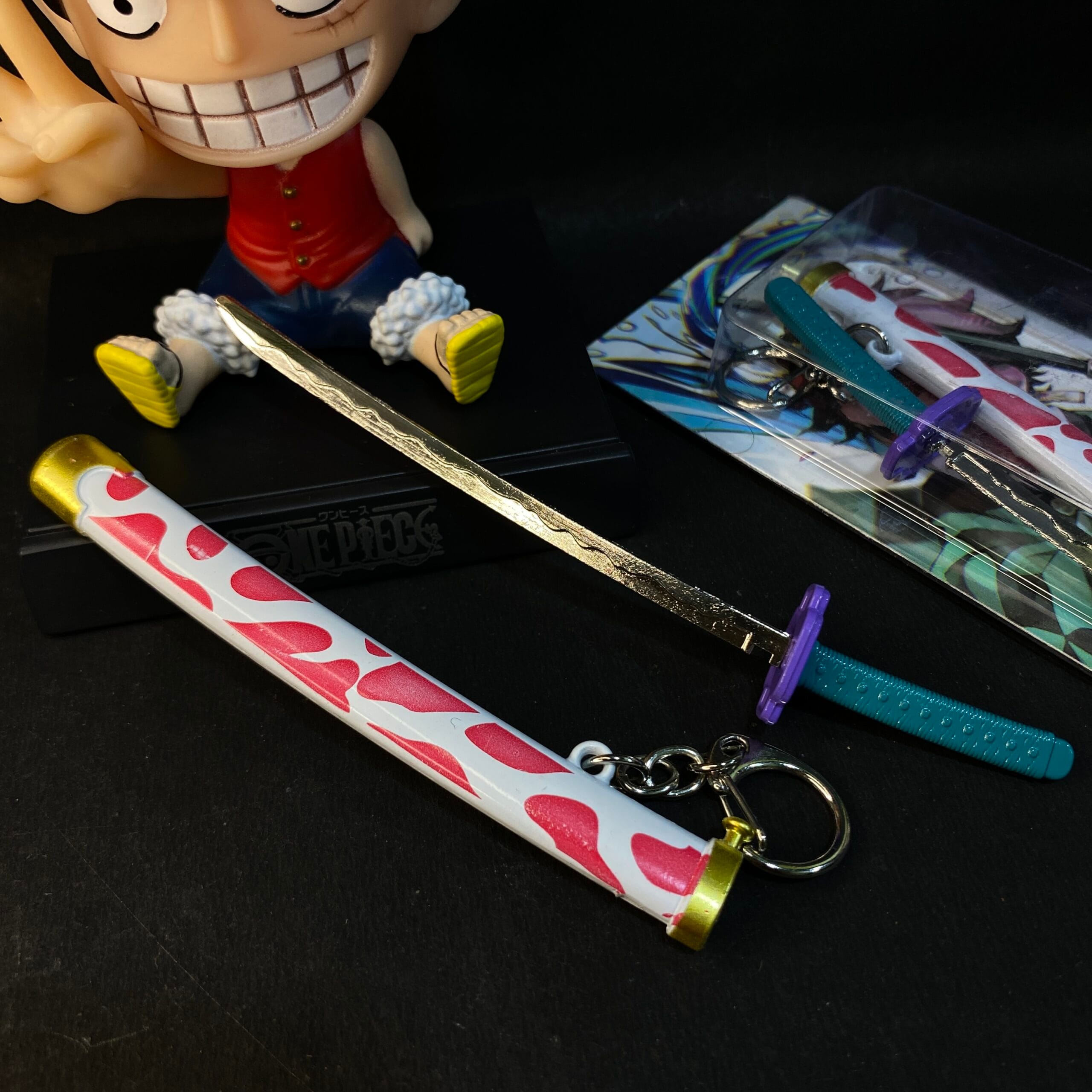 Button Lock Wight Metal Katana Keychains [16 CM] Keyring Model 7 || KATANA KEYCHAIN