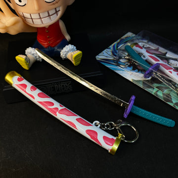 Button Lock Wight Metal Katana Keychains [16 CM] Keyring Model 7 || KATANA KEYCHAIN