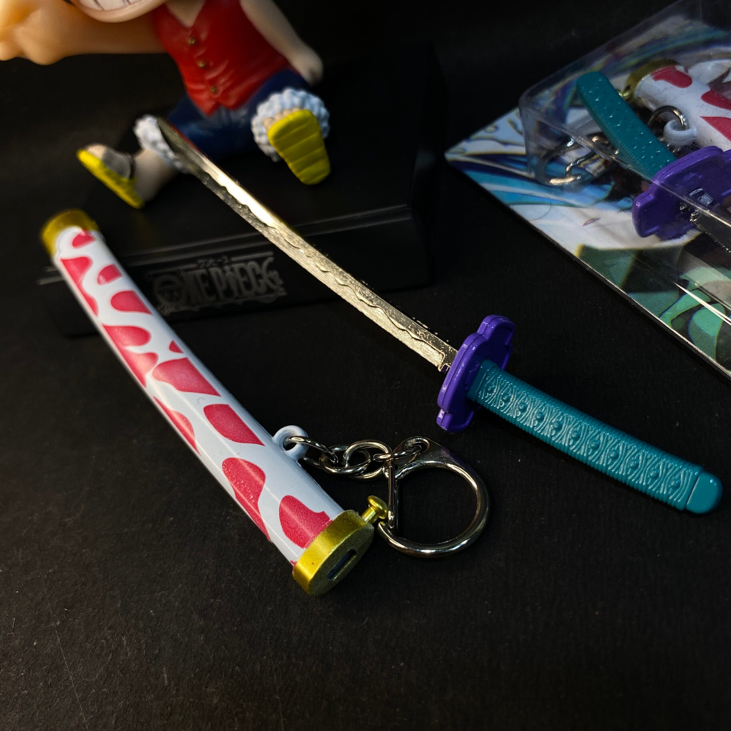 Button Lock Wight Metal Katana Keychains [16 CM] Keyring Model 7 || KATANA KEYCHAIN