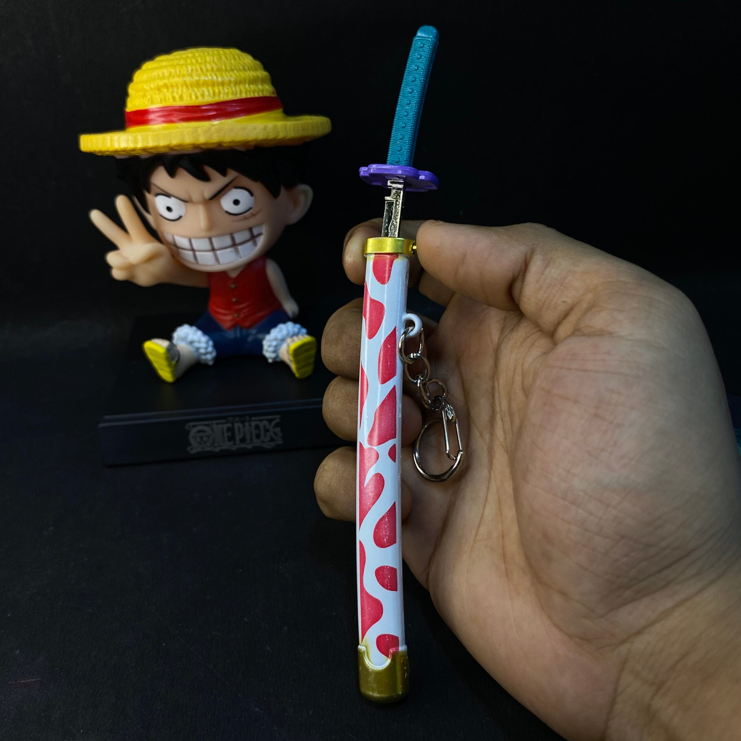 Button Lock Wight Metal Katana Keychains [16 CM] Keyring Model 7 || KATANA KEYCHAIN