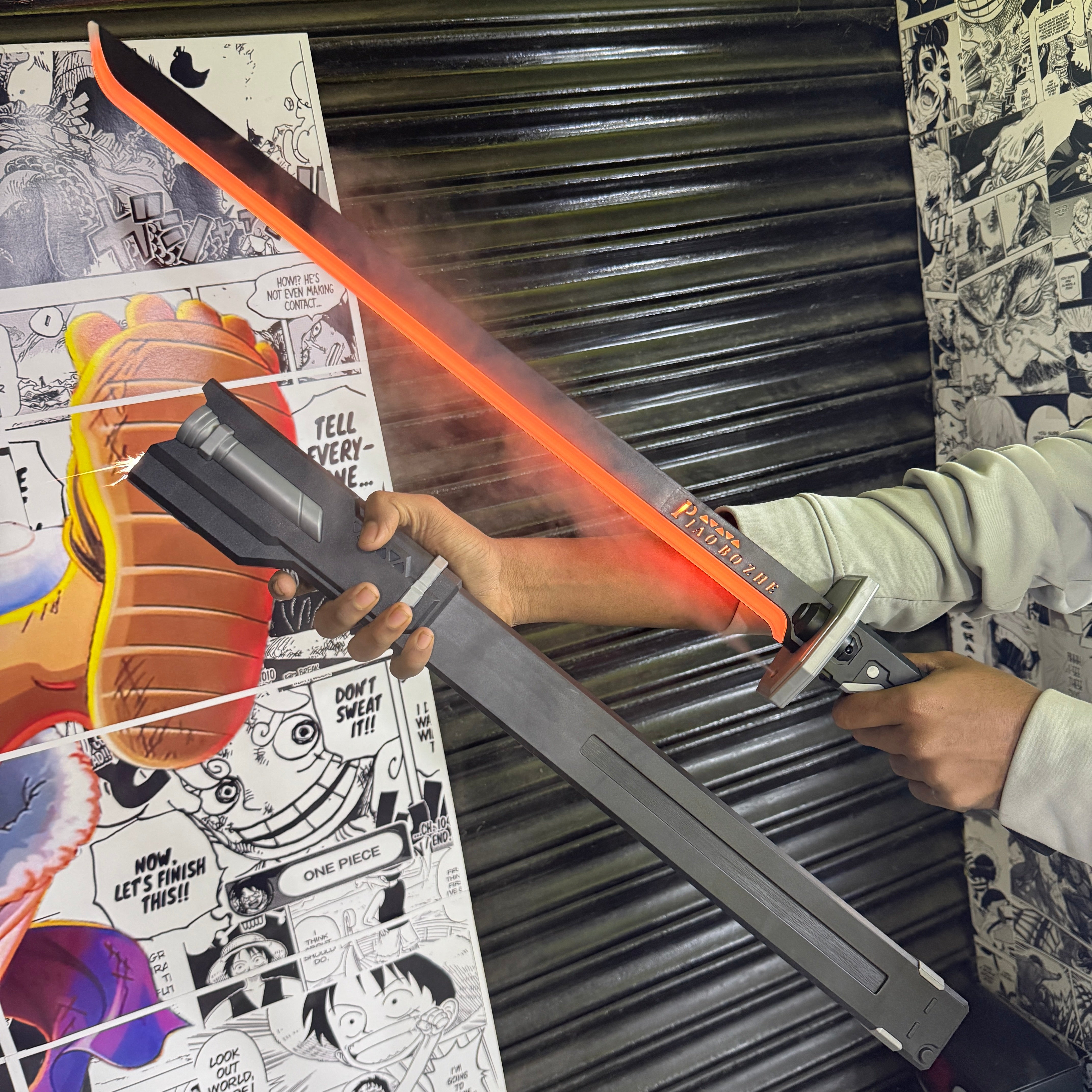 Premium Sparking LED Sword | Trending Katana | Swords with sparks + smoke + light | Rechargeable LED Katana