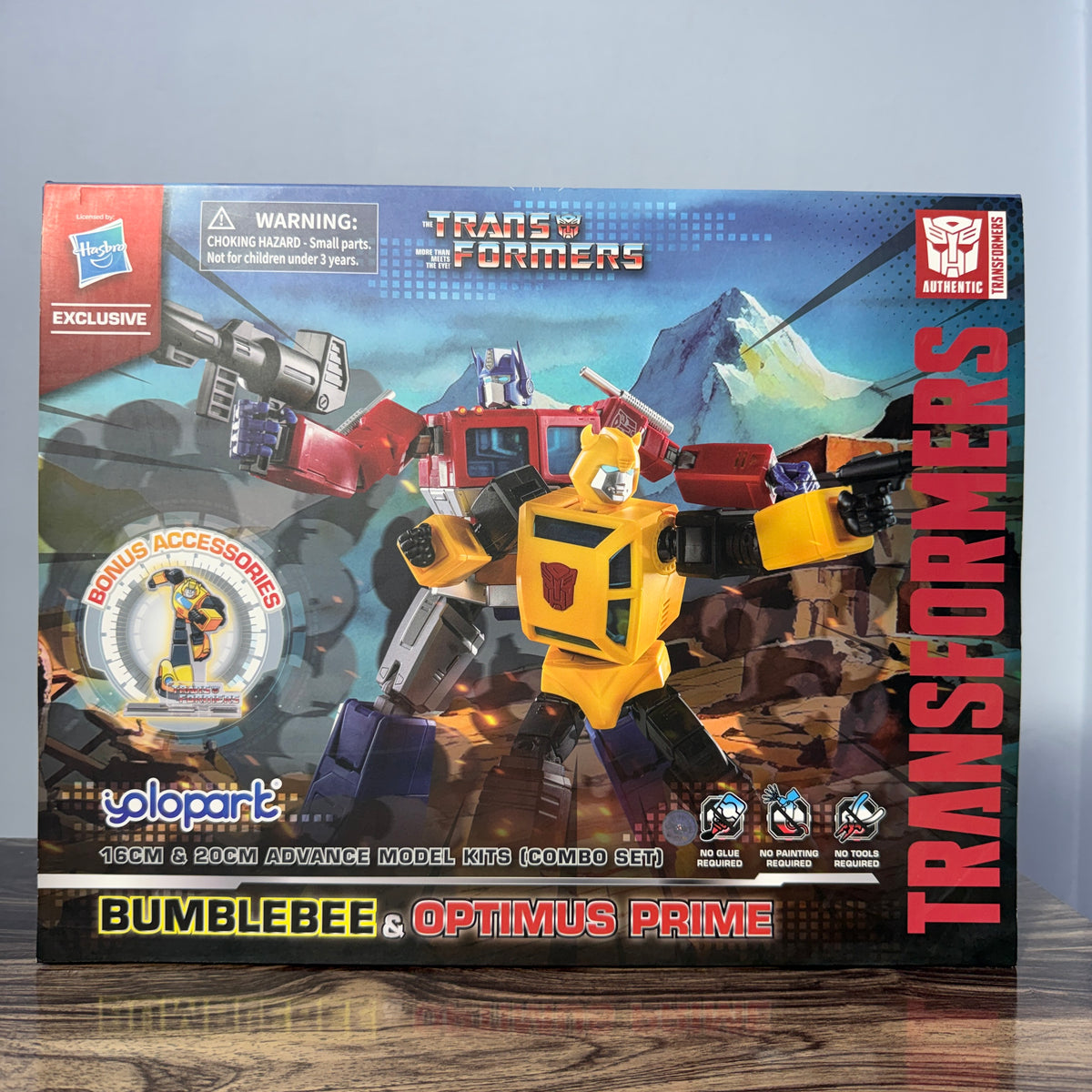 Yolopark Transformers G1 Optimus Prime & Bumblebee Combo Set AMK Advance Model Kit 16cm & 20cm - Hasbro Exclusive