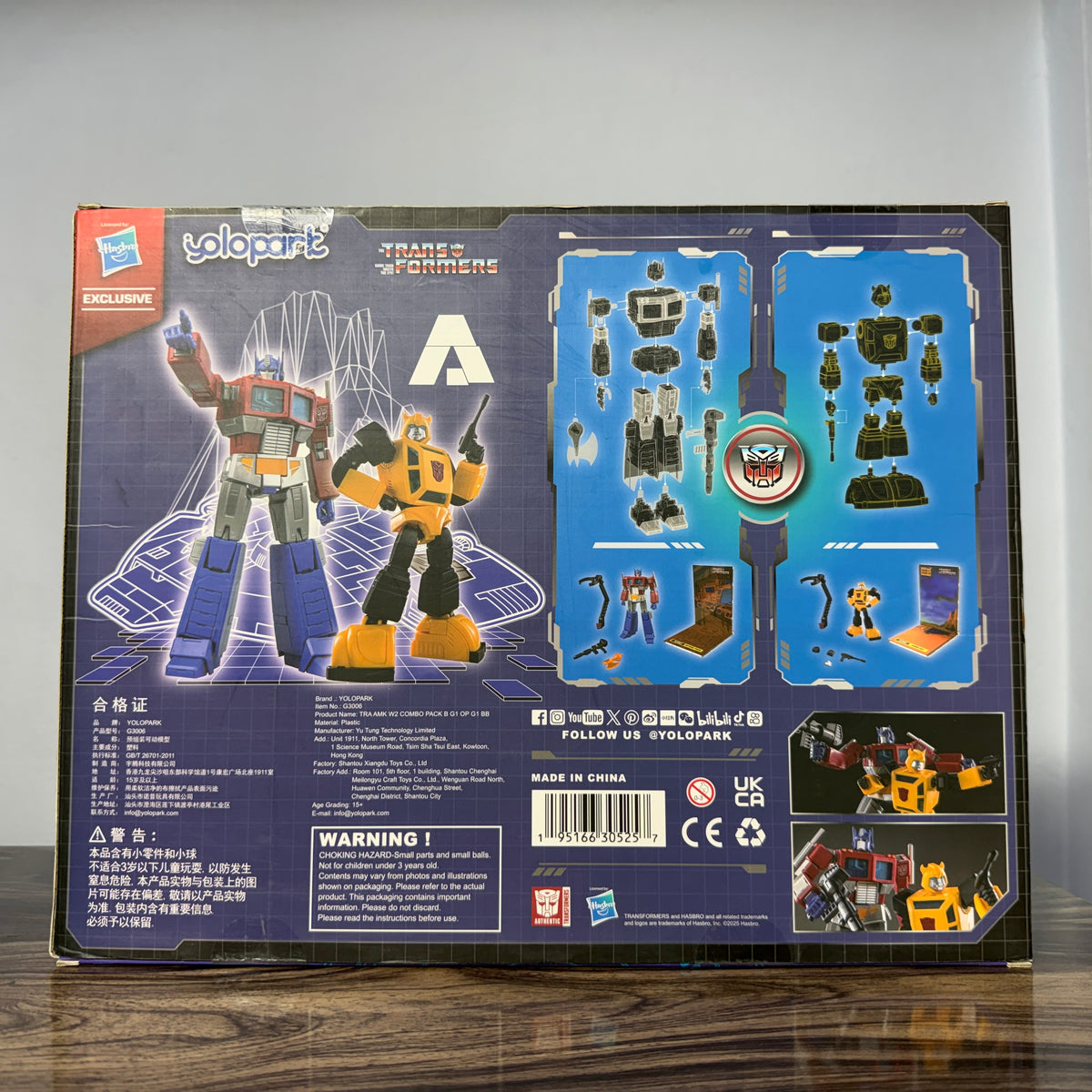 Yolopark Transformers G1 Optimus Prime & Bumblebee Combo Set AMK Advance Model Kit 16cm & 20cm - Hasbro Exclusive