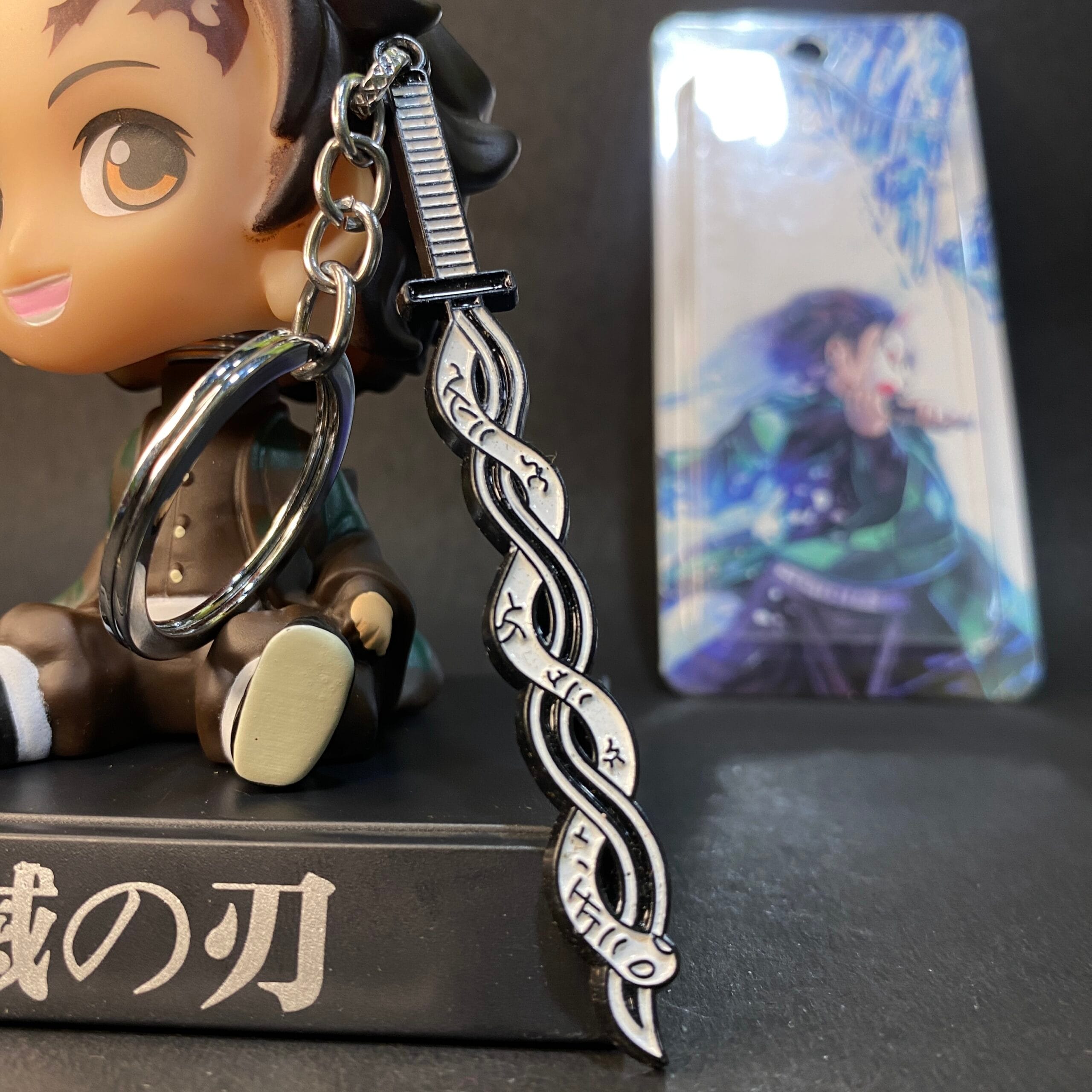 Demon Slayer Obanai Sword Metal Sword [10 cm] Keychain Keyring || DEMON SLAYER