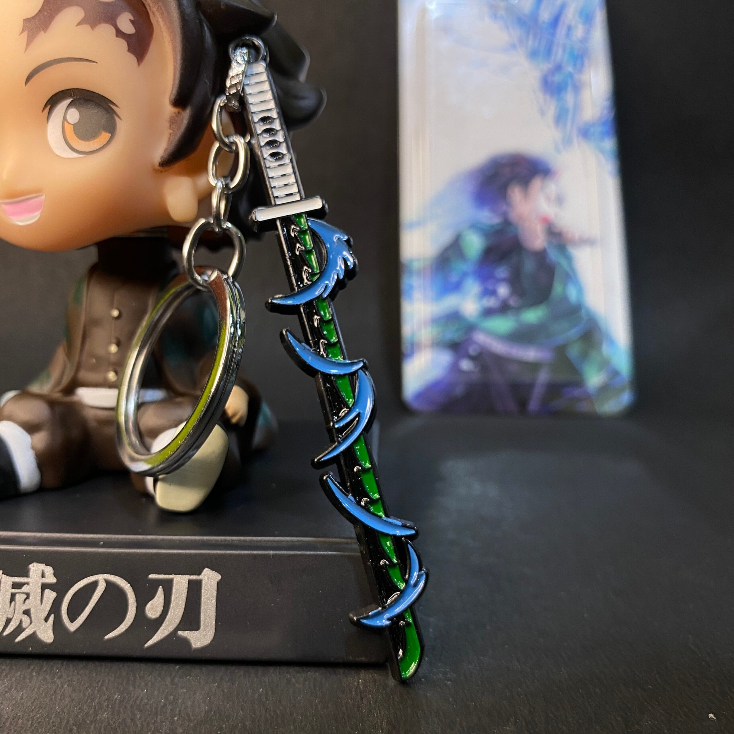 Demon Slayer Wind Breathing Sanemi Shinazugawa’s Green Sword Metal Sword [10 cm] Keychain Keyring || DEMON SLAYER