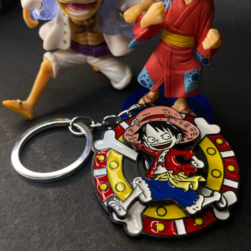 Monkey D. Luffy Rotating Spiner Metal Keychain Keyring || ONE PIECE