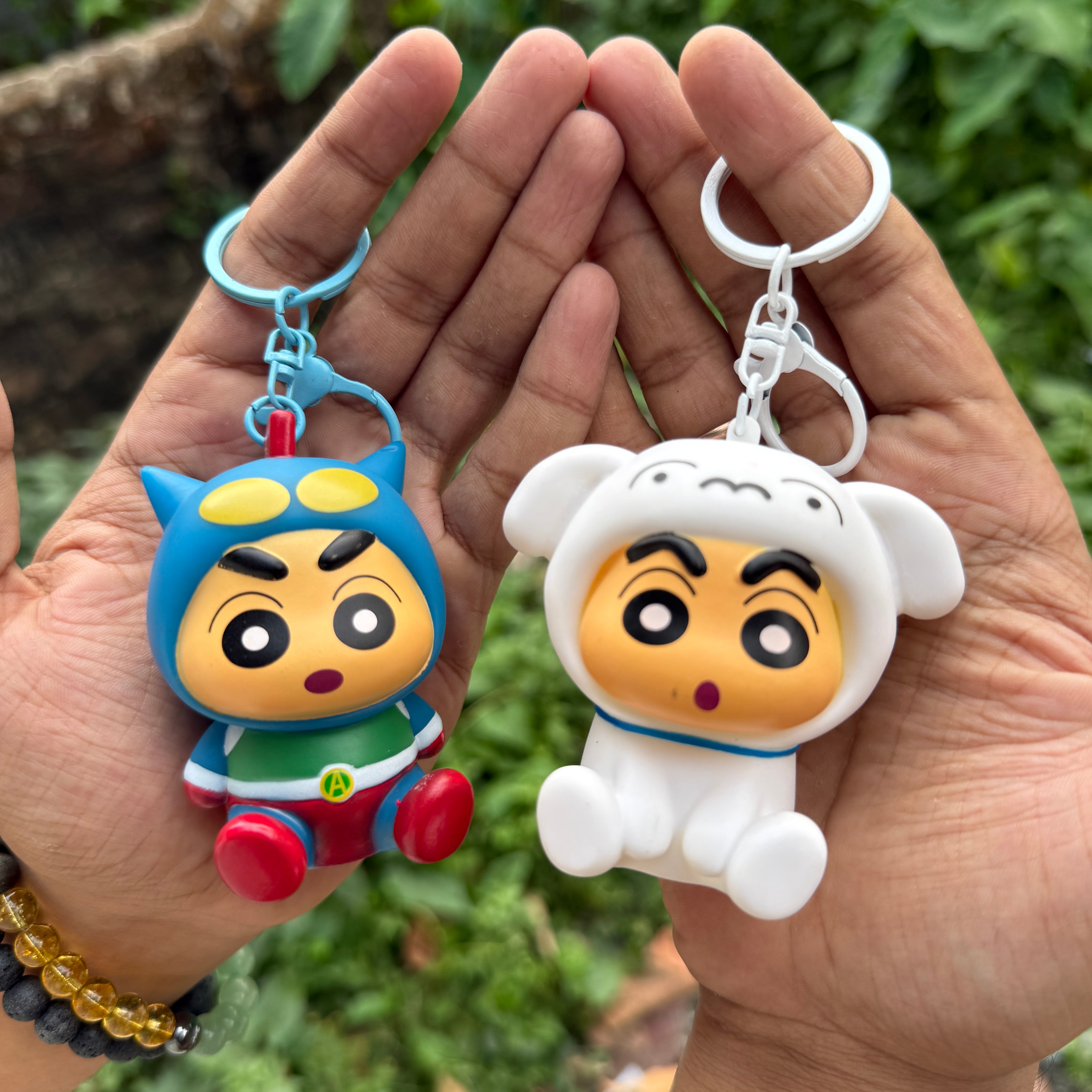 Shinchan LED Keychains: Action Kamen & Shiro Sheep Edition || SHINCHAN LED KEYCHAIN