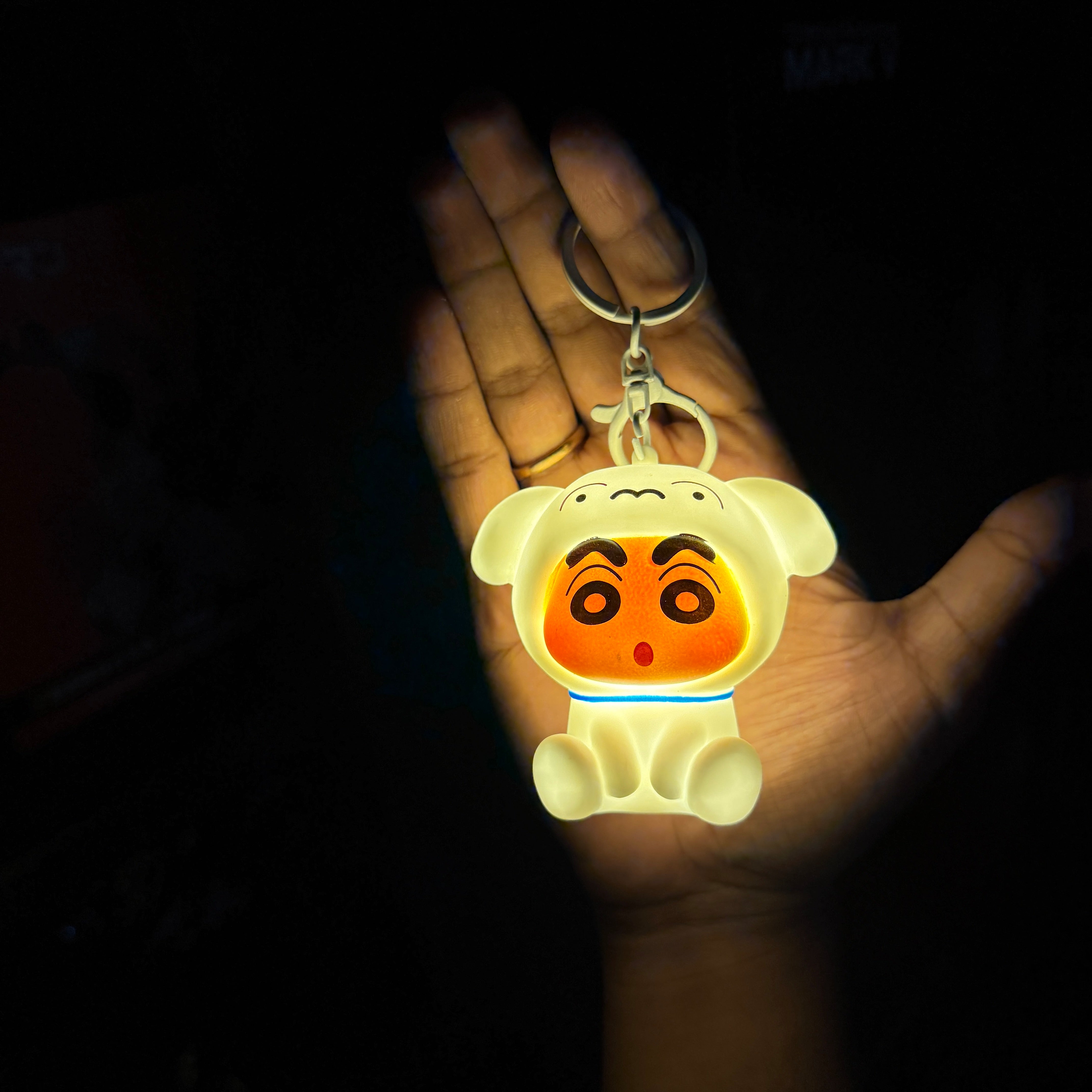 Shinchan LED Keychains: Action Kamen & Shiro Sheep Edition || SHINCHAN LED KEYCHAIN