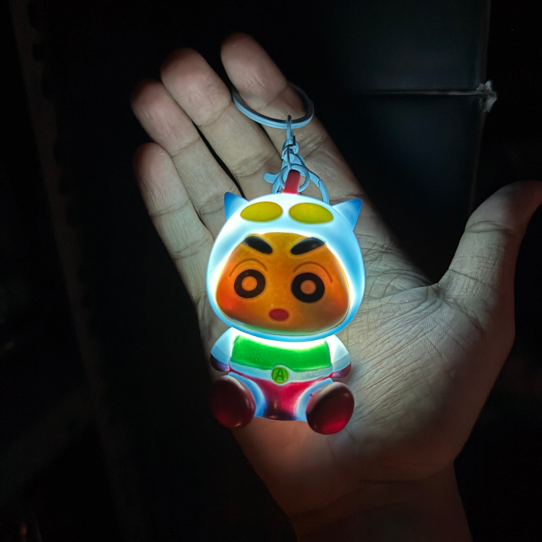 Shinchan LED Keychains: Action Kamen & Shiro Sheep Edition || SHINCHAN LED KEYCHAIN